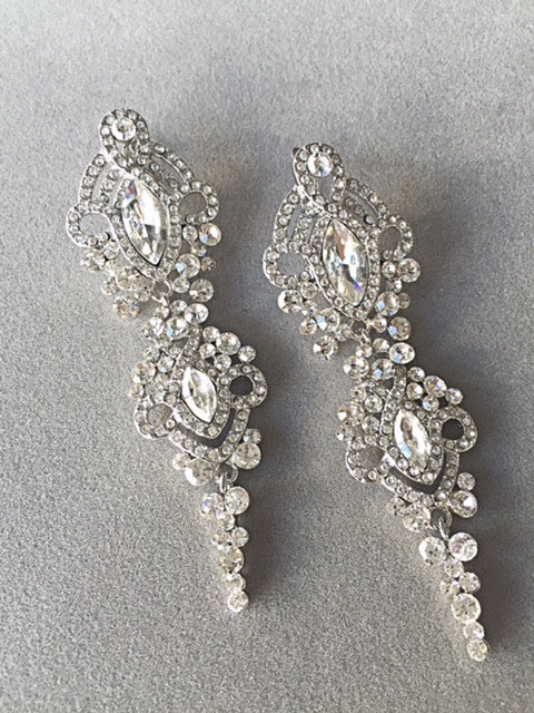 Tiered Luscious Crystal Earrings