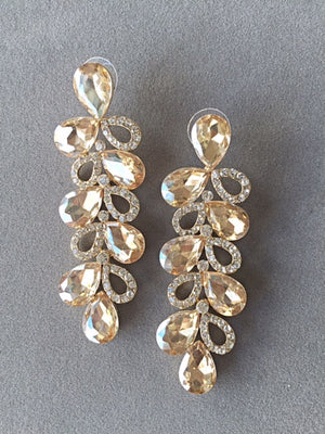 Gold Scarlett Crystal Earrings