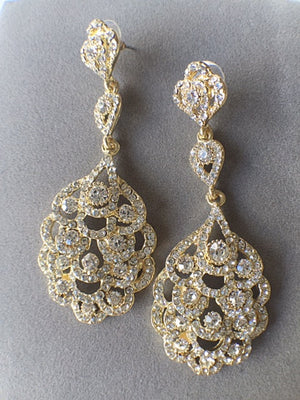 Gold Zariah Chandelier Earrings