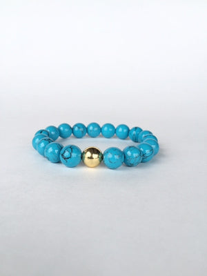 Aqua Bead Unisex Natural Stone Bracelet