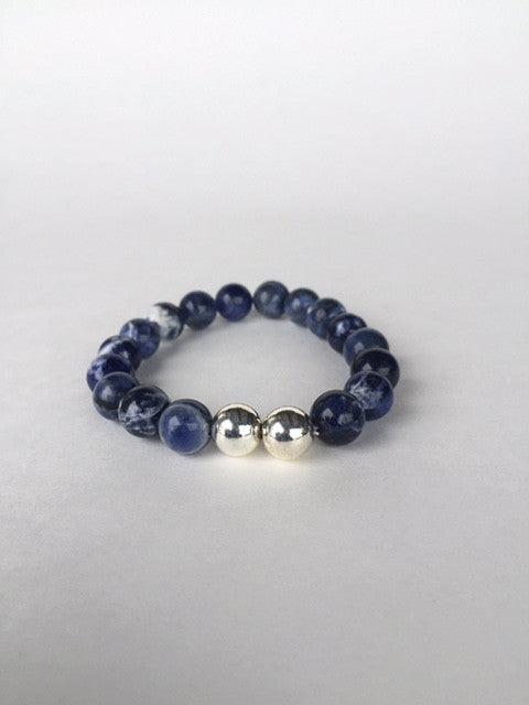 Blue Bead Unisex Natural Stone Bracelet