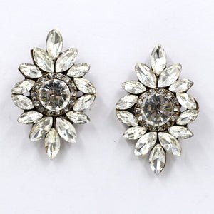 Vintage Moonlit Crystal Earrings