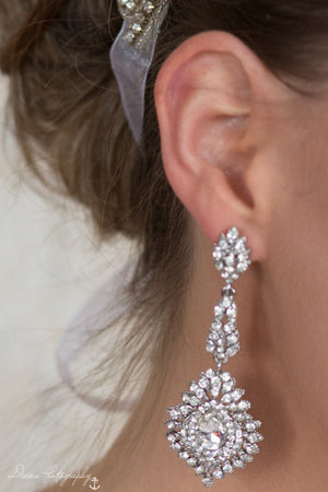 Princess Antiqued Crystal Earrings