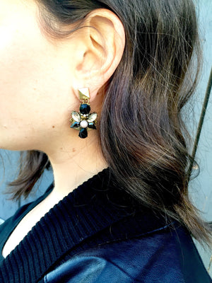 Sachi Black Earrings